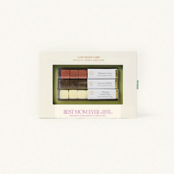 Gift set for 'Best Mom Ever' with various items in a box on a white background