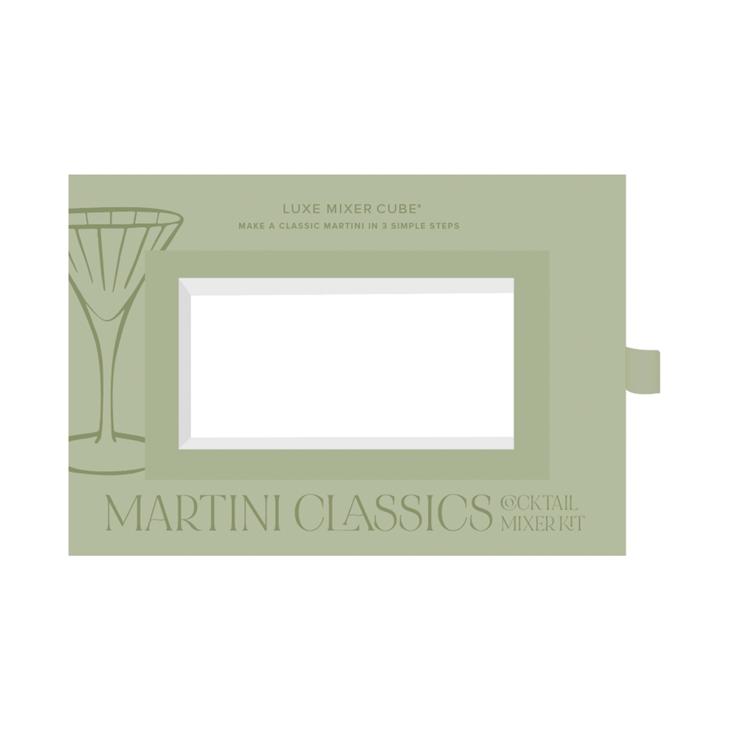 Martini Classics cocktail mixer kit packaging on a white background