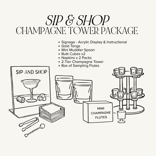 Sip & Shop Champagne Tower Package