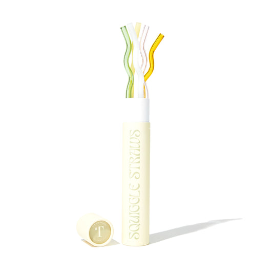 Squiggle Glass Straws | Wholesale Case pack (6 units, $12 ea)