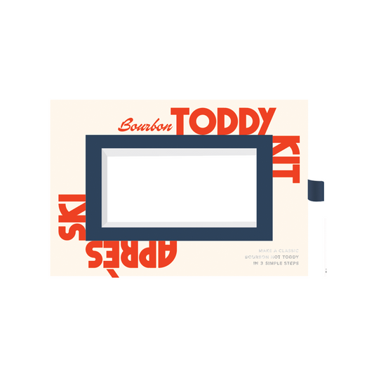 Product packaging with text and a rectangular frame on a white background
