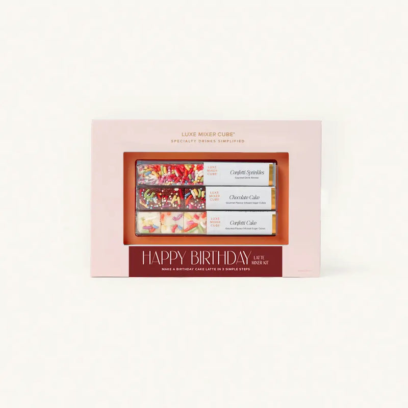 Happy Birthday Latte Mixer Kit | Case Pack of 6