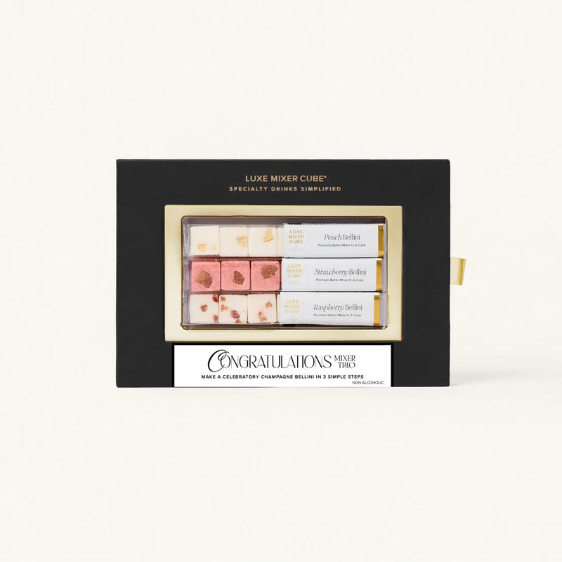 Congratulations! Champagne Bellini Mixer Trio | Case Pack of 6