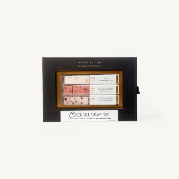 Congratulations! Champagne Bellini Mixer Trio | Case Pack of 6