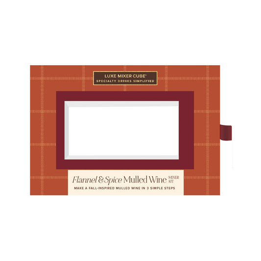 Luxe Mixer Cube Flannel & Spice Mulled Wine mixer kit on a white background