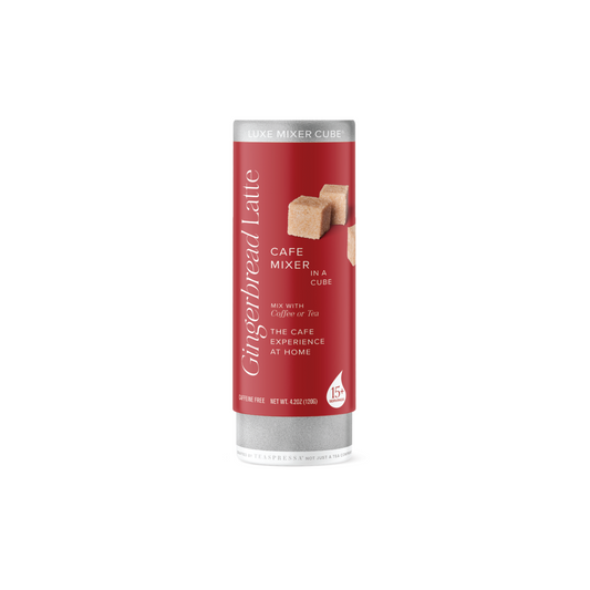 Gingerbread Latte Cafe Mixer in a Cube packaging on a white background
