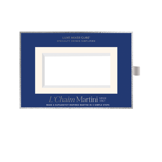 Solid Blue Box with Silver Lining on a White Background 