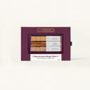 Set of mulled wine cubes in a purple box on a white background