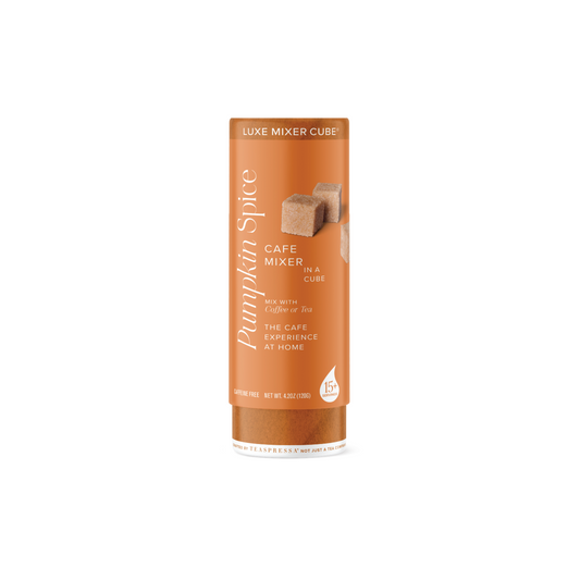 Pumpkin Spice Cafe Mixer cube packaging on a white background