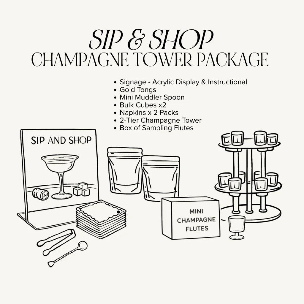 Sip & Shop Champagne Tower Package