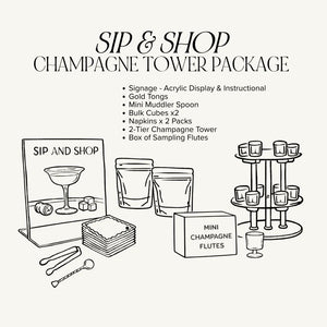 Sip & Shop Champagne Tower Package