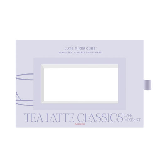Tea Latte Classics Luxe Mixer Cube packaging on a white background