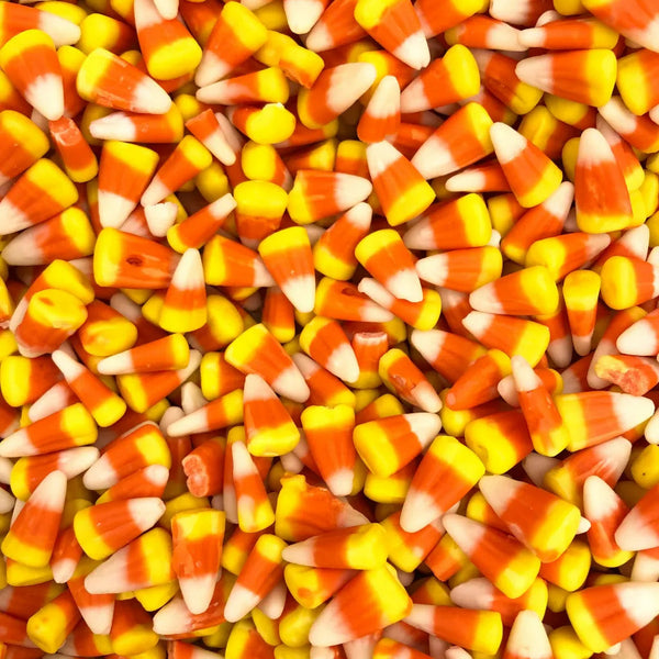 Close-up of a pile of candy corn
