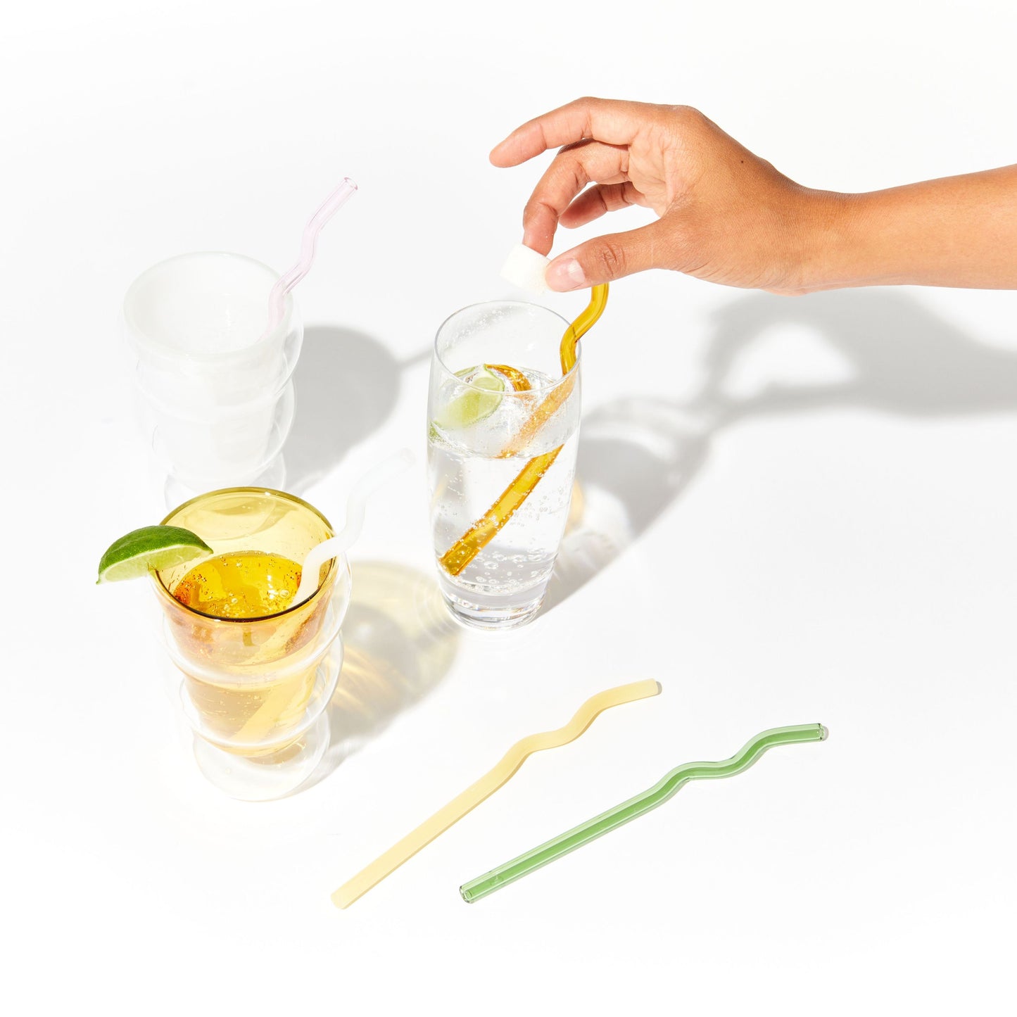 Squiggle Glass Straws | Wholesale Case pack (6 units, $12 ea)